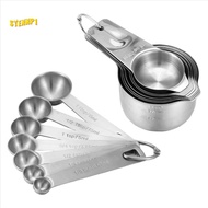 Stainless Steel Measuring Cups and Spoons Set of 14 Pieces,7 Nesting Cups and 7 Stackable Spoons Pro