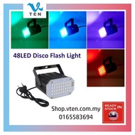 48 LED Stage Light Strobe Light Effect Disco Light KTV Lighting Flash Light (Colorful) Sound Control