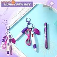 ESPOIR1 Nurse Badge Set, Portable Keychain Nurse Pen Pack, Lanyard Retractable Nurse Badge Clip