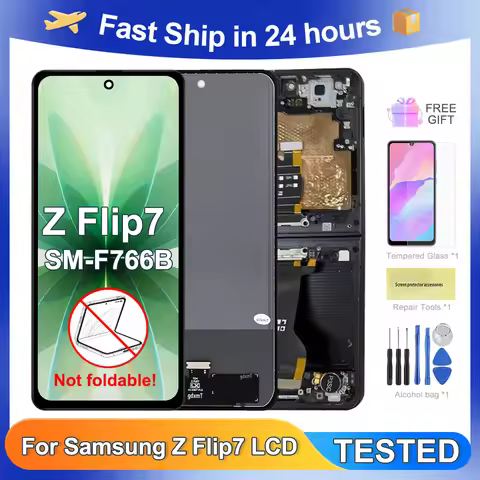 For Samsung Z Flip7 5G Tested For Z Flip 7 F766B F766B/DS F766U F766U1 LCD Display Touch Screen Digi