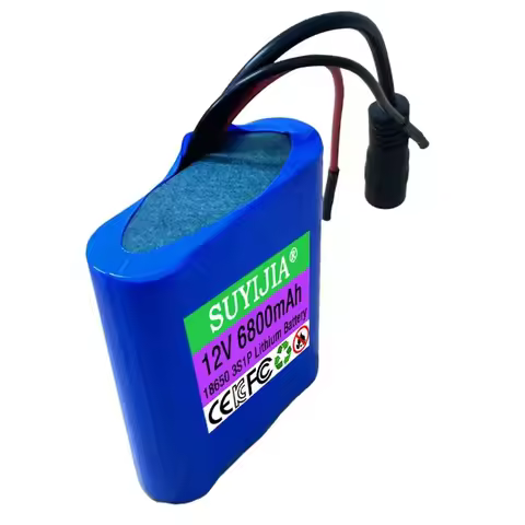 Upgraded 3S1P 12V 6800mAh Battery Pack with protective plate12V 6.8Ah 18650 Lithium ion DC 12.6V Rec