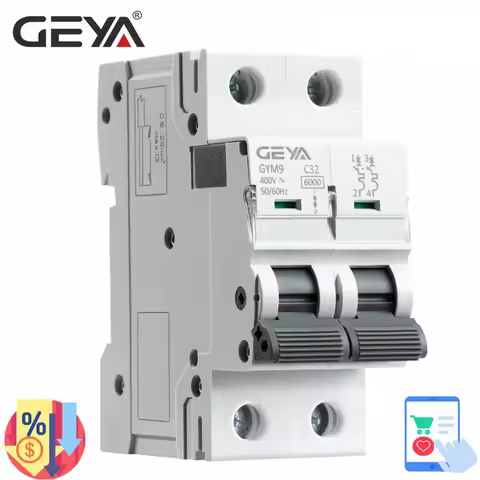 GEYA GYM9 2P 6KA Breaking Capacity MCB Din Rail Mini Circuit Breaker 6A-63A AC Type Factory Direct M