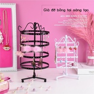 Creative earring stand, jewelry display box, swivel hook Earring and necklace display stand ch