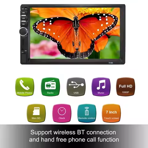 7 Inch 7018B 2 DIN Car Multimedia MP5 Player with Digital Touch Screen Double USB FM MP5 Player FM S