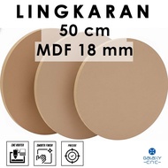 HIJAU 50 cm circle - 18 mm MDF - green MDF HMR board/