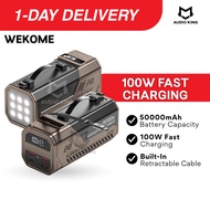 WEKOME Original 3C Powerbank 50000mah 100W Fast Charging Built In Cable Emergency Light AKWP69