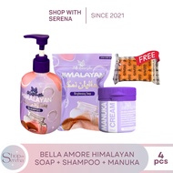Bella Amore Himalayan Shampoo Soap and Manuka Cream with Free Cowjic Soap Brightening Whitening