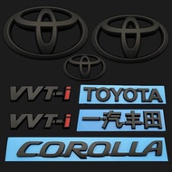 適用于卡羅拉改裝黑色車標 一汽豐田COROLLA前中網標后尾箱車標志