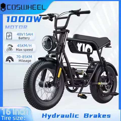 Electric bicycle Coswheel Y16 1000W motor 48V15AH battery Hydraulic Brake Electric Bike 16 in Fat Ti