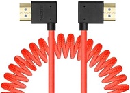 Uonecn Left Angle to Right Angle HDMI 2.1 Cable for Atomos Ninja V, Portkeys BM5, 48Gbps 8K Braided 
