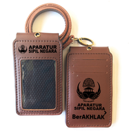ASN : Aparatur Sipil Negara Lanyard Id Card Holder Kulit Sintetis Premium Magnet Single Flip