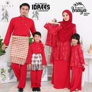 RED COLOR ❤️ KURUNG INAYA DAN BAJU MELAYU IDREES SET SEDONDON FAMILY RAYA 2023