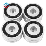 4Pcs 40X20mm Aluminum HiFi AMP Speaker Isolation Stand Turntable DAC Feet Pad (Silver) L2T5