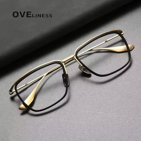 Pure Titanium Glasses Frame Men 2025 EyeGlasses for Men Square Eyeglasses Frame male full Eyewear Sp