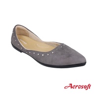 Aerosoft รองเท้าคัชชูผู้หญิง เพื่อสุขภาพ  รุ่น CW3340  คัชชูสีดำ เบานุ่มสบาย ลดปวดเท้า