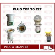 13A PLUG TOP TO E27 BULB HOLDER