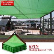 polycarbonate roofing sheet 6PIN Green Sunshade Net Plant Greenhouse Cover Mesh Fence Privacy Screen