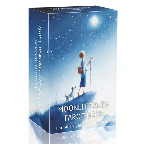 Moonlight Story Tarot Cards Set, 78 Cards 13x8 Cm,, Includes Paper Instructions, Each card unfolds l