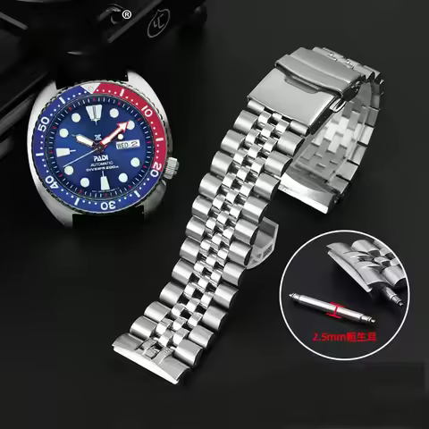 22mmSolid Stainless Watch Band For Seiko Abalone Series Turtles Prospex SRPA21 SRP777 SRPC25 SRP773 