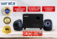 Wirata / SP-22A / 2.1 Subwoofer Speaker / USB / FM Radio / PC Speaker / Ready Stock