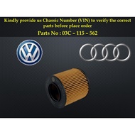 Audi - A3 1.4L 1.6L / Volkswagen - Polo Tiguan Touran 1.4L 1.6L Oil Filter 03C-115-562