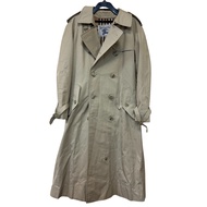 二手 Burberry Vintage Nova 格紋襯裡風衣，米色