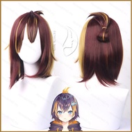 333 Vtuber Petra Gurin Cosplay Wig NIJISANJI EN OBSYDIA Short Ponytail Heat Resistant Synthetic Wigs