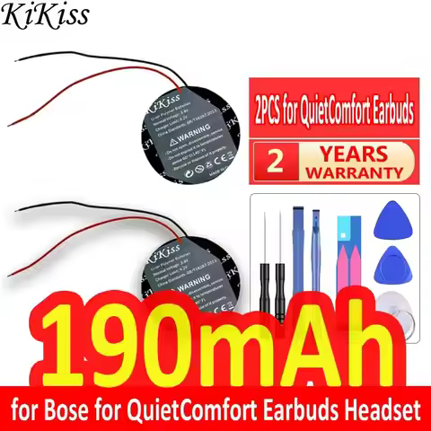 Earphone Battery For Bose For Quietcomfort Earbuds Headset Left Right QC1 2PCS High Capacity Safe 19