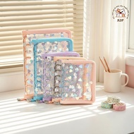 [ADP] A5 Laser Star Zipper Binder Collect Book Refill Organizer DIY Journal Dairy Transparent Kpop I