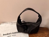 Bucks & Leather Black Hobo Bag