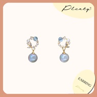 Plenty Lily Aqua Earrings 14K Gold Plated - Gold