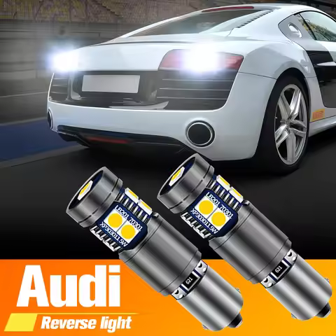 2pcs LED Backup Light Blub Reverse Lamp H21W BAY9S 64136 Canbus No Error For Audi R8 2007-2015