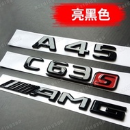 Mercedes Benz Bright black logo CLA45 C63 E63 C43 CLS63 C250 AMG Car logo badge sticker