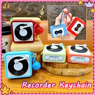 KHARISMA Mini Voice Recorder Keychain Retro Cassette Recorder Mini Music Box Keychain Recording Keyc