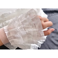 Pet Fabric Pleated Width 4 Inches Peat Ruffled Lace