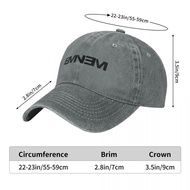 Ready Stock Eminem Logo Adult Washed Cowboy Hat 100% Cotton Curved Brim Sun Hat Simple Casual All-Ma