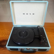 Bush M41 Classic Portable Turntable Teal 33/45/78 RPM Retro Suitcase Record Player