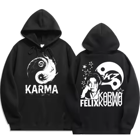 KPOP The 4th Album KARMA Oversized Women/Men Hoodie Sweatshirt FELIX HAN BANGCHAN CHANGBIN HYUNJIN L