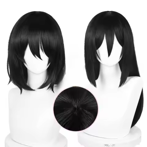 Anime Titan Mikasa Ackerman Cosplay Wig Black Women Mikasa Wigs Heat Resistant Synthetic Hair Hallow