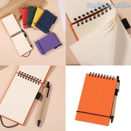 Un* Pocket Size Memo Pad Elastic Strap Closure Twin Coil Binding Notebook 50 Sheets Unruled for Dail