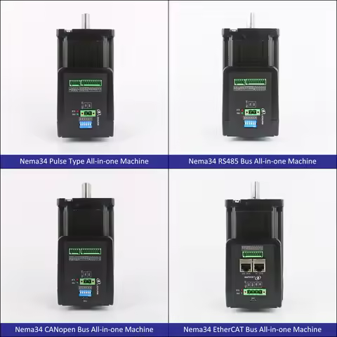 Lichuan Nema34 closed loop integrated motor 4.5Nm 8.5Nm 12Nm DC24-70V 6A Ethercat/Pulse/Modbus RS485