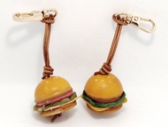 皮革迷你漢堡吊飾