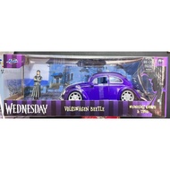 Jada 1:24 scale Volkswagen beetle Wednesday Addams &Thing