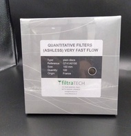 กระดาษกรอง Filter Paper (Very fast filtration quantitative filter paper) QT41 Dia.150 mm. ; Filtratech France
