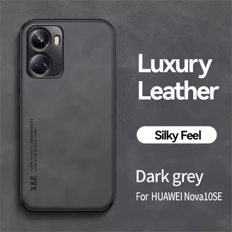 For Huawei Nova 10 SE 4G Case Magnetic Car Holder Soft Leather Phone Case For Huawei Nova 10 SE 10SE