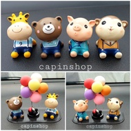 ANIMAL CARTOON MINIATURE animal figurines Dashboard Decoration Display/