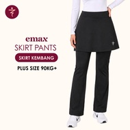 EMAX Seluar Skirt Kembang Muslimah Cotton Lycra Bootcut Sport Skirt Pants Loose Fit Plus Size Stretc