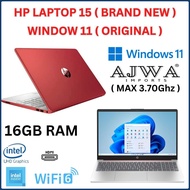 BRAND NEW HP 15 INTEL PENTIUM N200 MAX 3.70Ghz 16GB RAM SSD SLIM BUSINESS LAPTOP|| lagi murah