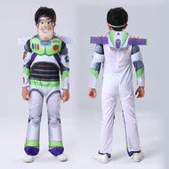 Disney Pixar Anime Toy Story Woody Buzz Lightyear Cosplay Costume for Kids Boyเสื้อผ้าไม้