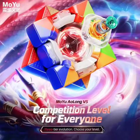 MoYu Culture 3x3x3 AoLong V5 Magnetic Cube Puzzle Professional Speed Cubing AoLong V5 8M 20M Maglev 